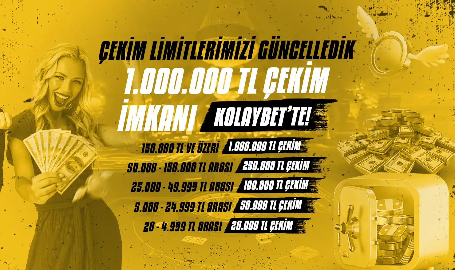 1000000 TL ÇEKİM FIRSATI KOLAYBETTE !